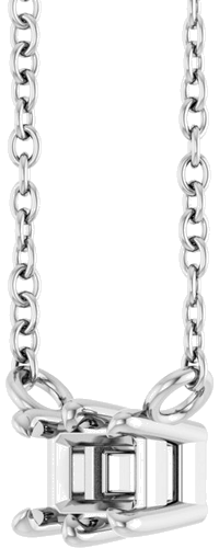 Pakabukas „Emerald 6-Prong“ 585 Baltojo Aukso Emerald 4mm x 3mm (2)