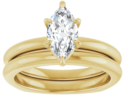Sužadėtuvių Žiedas „Claw-Prong Euro Shank“ 14k yellow gold Marquise 9.5mm x 5mm (8)