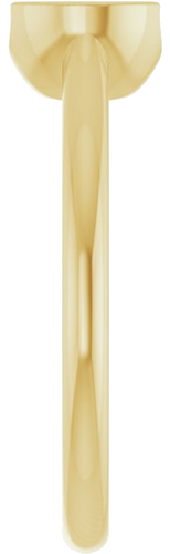 Sužadėtuvių Žiedas „Half Bezel Solitaire“ 585 Geltonojo Aukso Round 5.8mm (4)