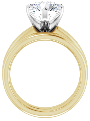 Sužadėtuvių Žiedas „Solstice Solitaire®“ 14k yellow/white gold Round 9mm (7)