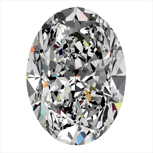 0.3 carat F-SI1 Natūralus Oval Deimantas (1)