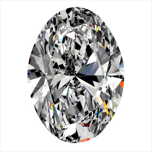 0.4 carat F-SI1 Natūralus Oval Deimantas (1)