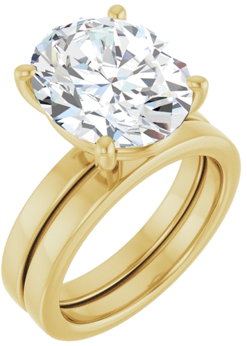 Sužadėtuvių Žiedas „Solitaire“ 14k yellow gold Oval 13mm x 11mm (6)