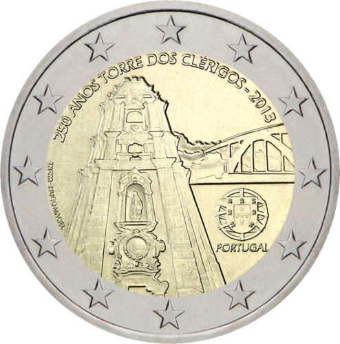 2013 Portugal Torre dos Clérigos 2 euro coin (1)