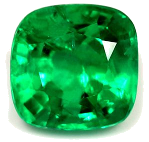 0.66 carat GREEN Cushion Smaragdas (1)