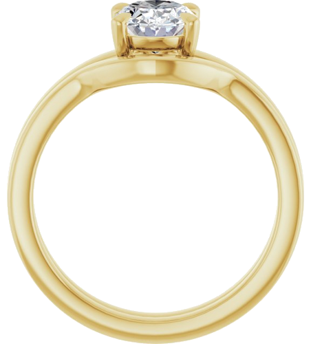 14K Yellow 8x6 mm Oval Solitaire Engagement Ring Mounting (7)