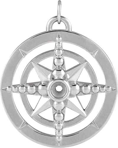 Pakabukas „Compass“ 925 Sidabro Round 2.5mm (1)