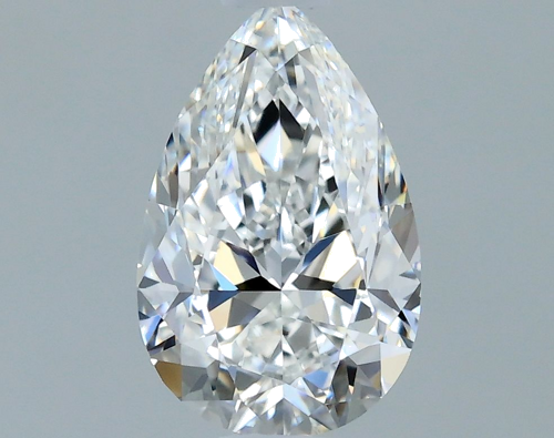 0.7 carat F-VVS2 Natūralus Pear Deimantas (1)