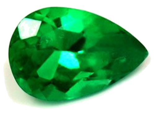 0.39 carat GREEN Pear Smaragdas (1)