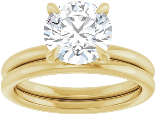 Sužadėtuvių Žiedas „Claw-Prong Solitaire“ 14k yellow gold Round 8.2mm (8)