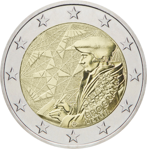 2022 Lietuva Erasmus 35-metis 2 eurų moneta (1)
