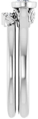 14K White 6x4 mm Oval Solitaire Engagement Ring Mounting (9)