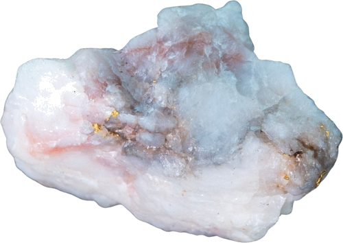 5,03 g. Rožinio kvarco ir aukso matrica, Australija (1)