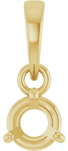 Pakabukas „Round 3-Prong“ 14k yellow gold Round 4.5mm (1)