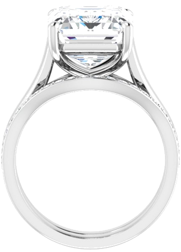 Sužadėtuvių Žiedas „Solitaire“ 585 Baltojo Aukso Emerald 12mm x 10mm (7)