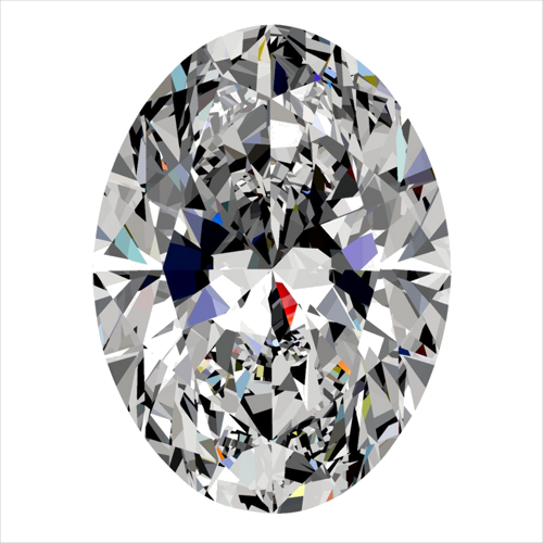 0.61 carat D-SI1 Natūralus Oval Deimantas (1)