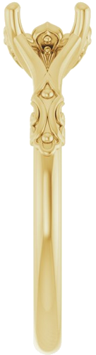Sužadėtuvių Žiedas „Solitaire Sculptural“ 14k yellow gold Oval 7mm x 5mm (4)