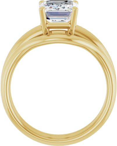 Sužadėtuvių Žiedas „Solitaire“ 585 Geltonojo Aukso Emerald 9mm x 7mm (7)