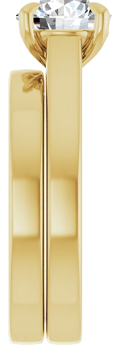 Sužadėtuvių Žiedas „Claw-Prong“ 14k yellow gold Round 7.4mm (9)