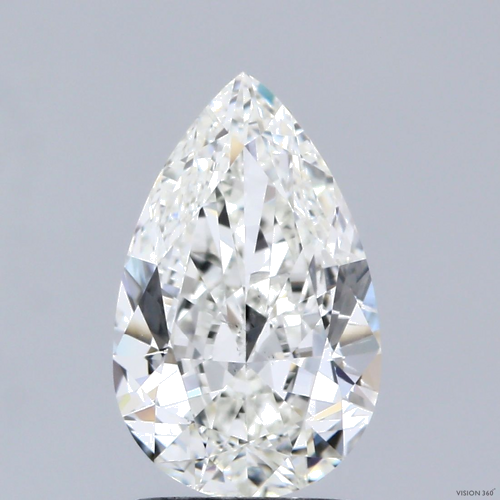 2.0 carat I-SI1 Natūralus Pear Deimantas (1)