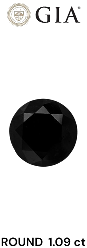 1.09 carat Fancy Black-VVS2 Excellent cut Natūralus Round Deimantas (1)