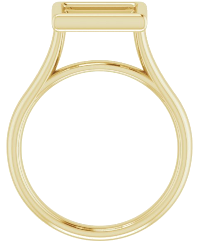 Sužadėtuvių Žiedas „Bezel-Set Solitaire“ 14k yellow gold Square 8mm (2)