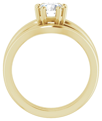 Sužadėtuvių Žiedas „Split-Prong Solitaire“ 14k yellow gold Round 6.5mm (7)
