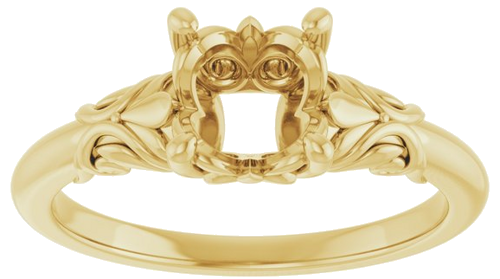 Sužadėtuvių Žiedas „Solitaire“ 14k yellow gold Round 7mm (3)