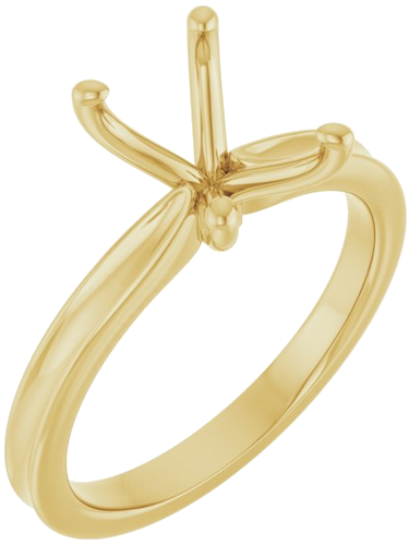 Sužadėtuvių Žiedas 14k yellow gold Emerald 8mm x 6mm (1)