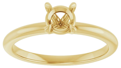 Sužadėtuvių Žiedas „Claw-Prong“ 14k yellow gold Round 5.2mm (3)