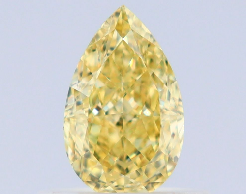 0.54 carat Fancy Yellow-VVS2 Natūralus Pear Deimantas (1)