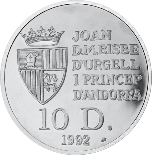 1 oz Voverė 1992 Andora sidabrinė moneta (2)