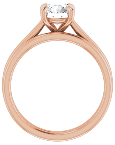 14K Rose  6.5 mm Round Solitaire Engagement Ring Mounting (7)