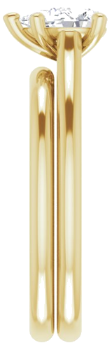 Sužadėtuvių Žiedas „Accented Infinity-Inspired“ 10k yellow gold Pear 7mm x 5mm (9)