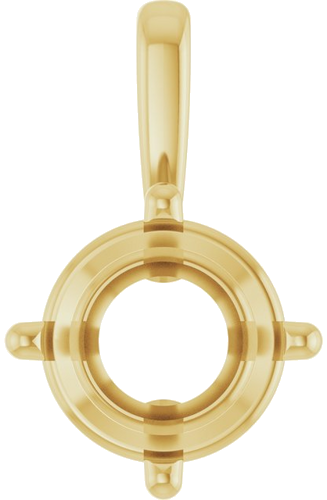 Pakabukas „Solitaire“ 14k yellow gold Round 8mm (1)