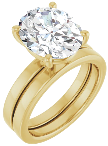 Sužadėtuvių Žiedas „Solitaire“ 14k yellow gold Oval 12mm x 10mm (6)