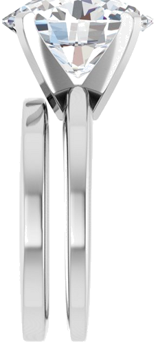 Sužadėtuvių Žiedas 14k white gold Oval 13mm x 11mm (9)