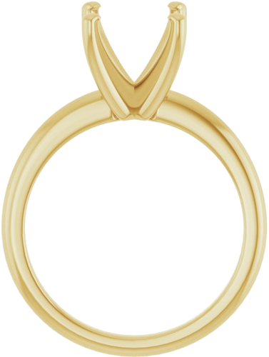 14K Yellow  7 mm Square Solitaire Engagement Ring Mounting (2)