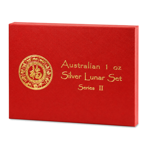 1 oz Lunar II (2008-2019) Австралия набор серебряных монет (2)