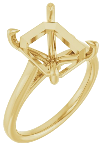Sužadėtuvių Žiedas „Claw-Pong“ 14k yellow gold Emerald 11mm x 9mm (1)
