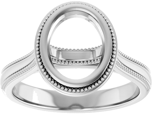 Sužadėtuvių Žiedas „Solitaire“ 585 Baltojo Aukso Oval 9mm x 7mm (3)