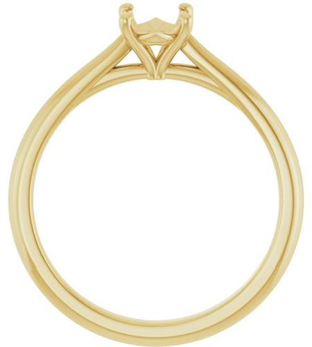 Sužadėtuvių Žiedas „Solitaire“ 10k yellow gold Oval 7mm x 5mm (2)