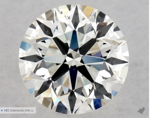 0.4 carat I-VS2 Excellent cut Natūralus Round Deimantas (1)