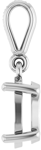 Pakabukas „Accented“ 14k white gold Oval 9mm x 7mm (3)
