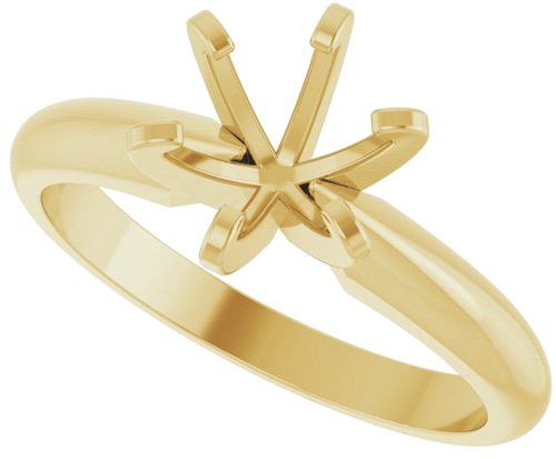 Sužadėtuvių Žiedas „Heavyweight Solitaire“ 14k yellow gold Round 6.4mm (5)