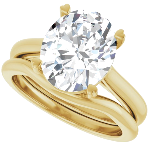 Sužadėtuvių Žiedas „Hearts on Top™“ 14k yellow gold Oval 11mm x 9mm (10)