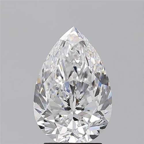 3.05 carat D-VVS2 Natūralus Pear Deimantas (1)