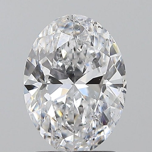 1.7 carat D-SI2 Natūralus Oval Deimantas (1)