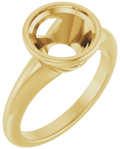 Sužadėtuvių Žiedas „Bezel-Set Solitaire“ 14k yellow gold Round 8.8mm (1)