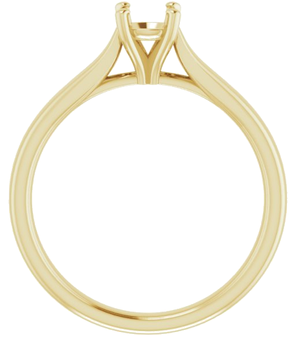 Sužadėtuvių Žiedas „Solitaire“ 585 Geltonojo Aukso Round 4.8mm (2)
